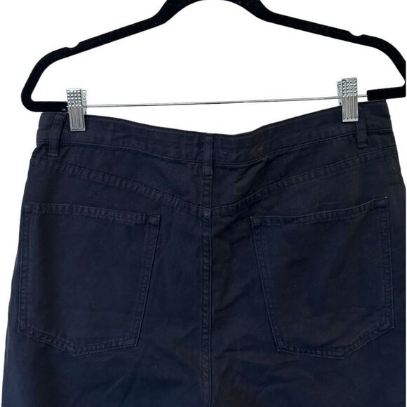 Theory Denim Rip Stitch Cotton Pockets Bermuda Short Blue Black Size 31 Classic - Picture 6 of 9